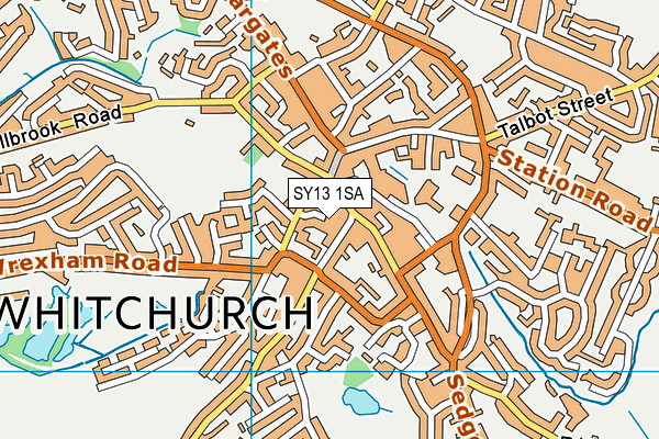 SY13 1SA map - OS VectorMap District (Ordnance Survey)