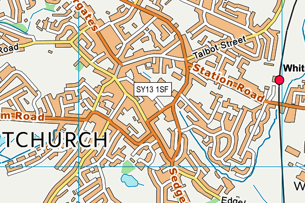 SY13 1SF map - OS VectorMap District (Ordnance Survey)