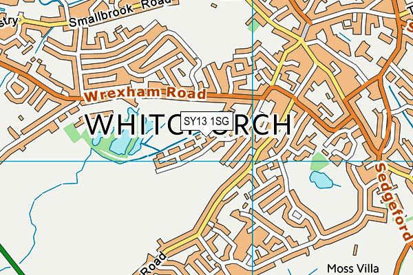 SY13 1SG map - OS VectorMap District (Ordnance Survey)