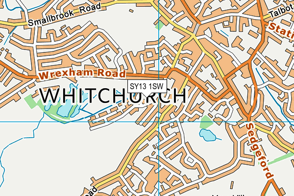 SY13 1SW map - OS VectorMap District (Ordnance Survey)