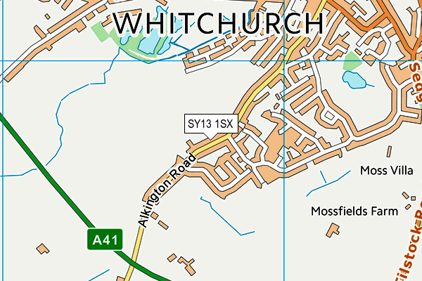 SY13 1SX map - OS VectorMap District (Ordnance Survey)