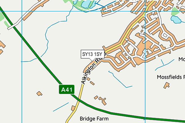 SY13 1SY map - OS VectorMap District (Ordnance Survey)