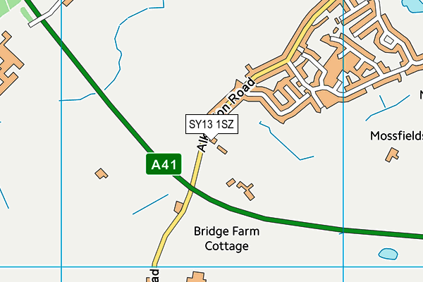 SY13 1SZ map - OS VectorMap District (Ordnance Survey)