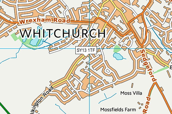 SY13 1TF map - OS VectorMap District (Ordnance Survey)