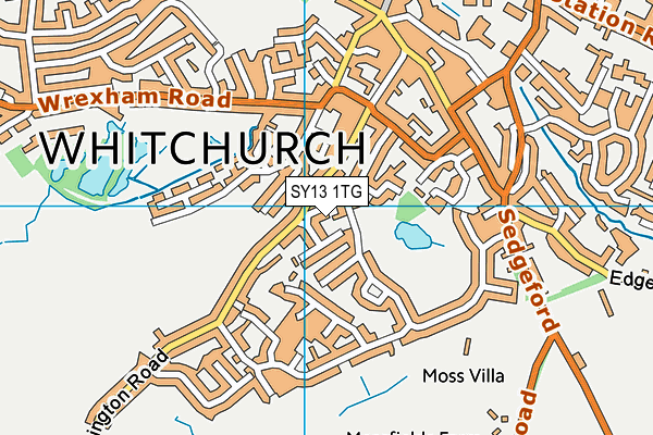 SY13 1TG map - OS VectorMap District (Ordnance Survey)