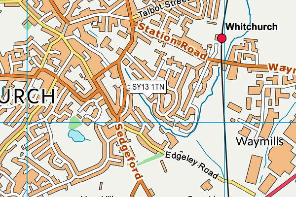 SY13 1TN map - OS VectorMap District (Ordnance Survey)