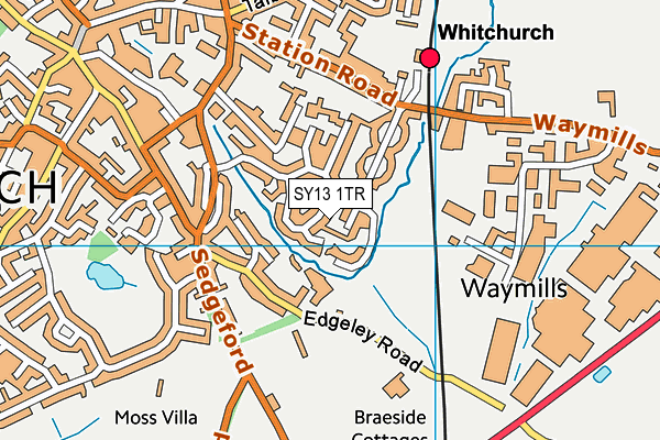 SY13 1TR map - OS VectorMap District (Ordnance Survey)