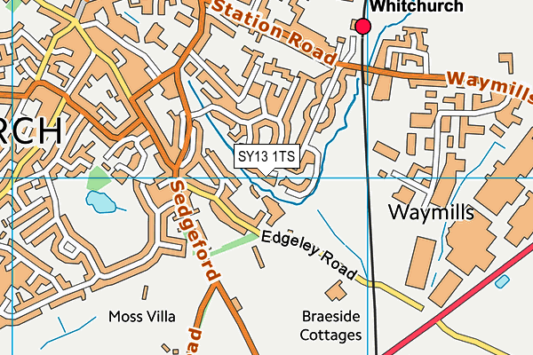 SY13 1TS map - OS VectorMap District (Ordnance Survey)