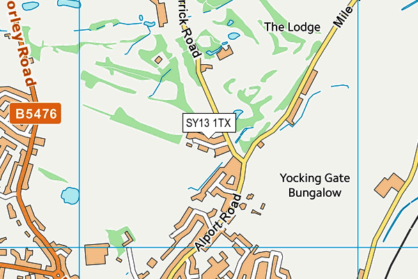 SY13 1TX map - OS VectorMap District (Ordnance Survey)