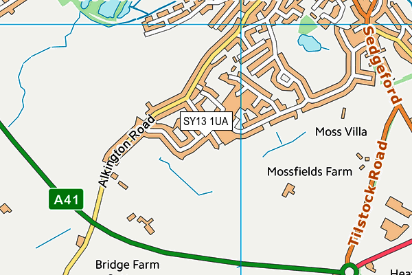 SY13 1UA map - OS VectorMap District (Ordnance Survey)