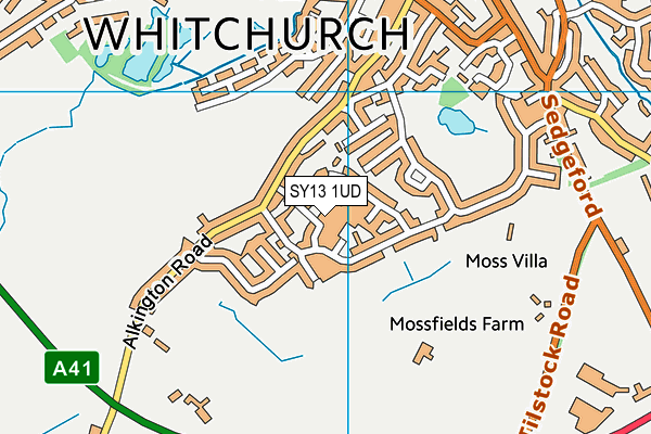 SY13 1UD map - OS VectorMap District (Ordnance Survey)