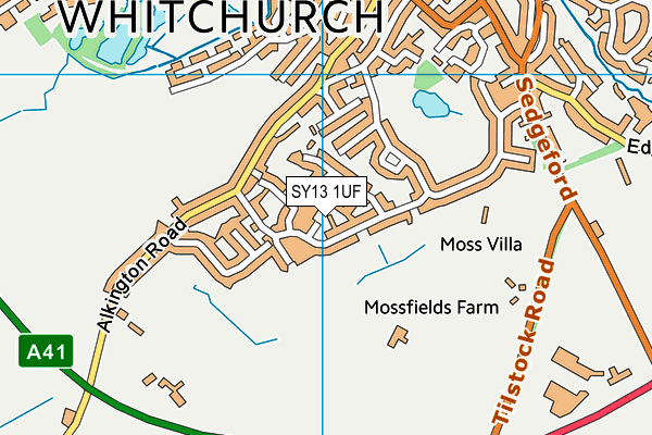 SY13 1UF map - OS VectorMap District (Ordnance Survey)