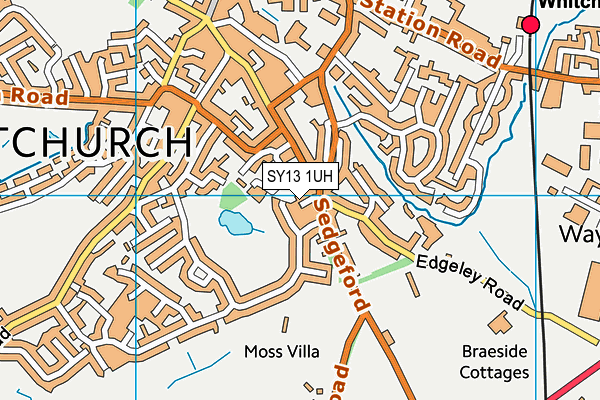 SY13 1UH map - OS VectorMap District (Ordnance Survey)