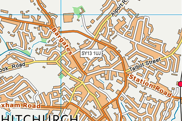 SY13 1UJ map - OS VectorMap District (Ordnance Survey)