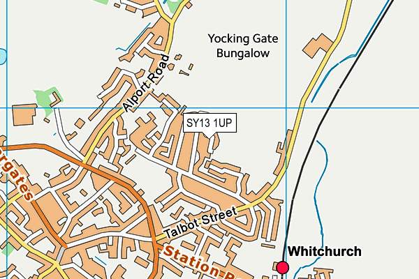 SY13 1UP map - OS VectorMap District (Ordnance Survey)