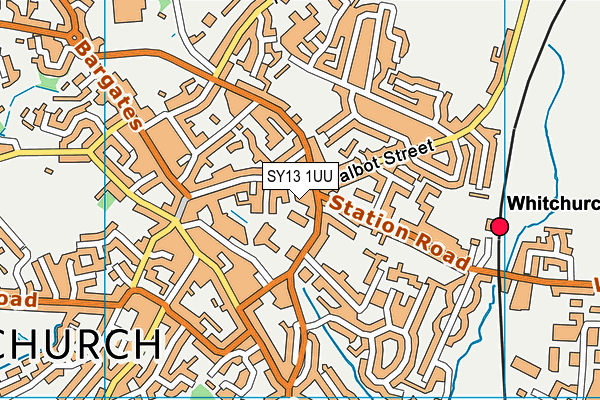 SY13 1UU map - OS VectorMap District (Ordnance Survey)