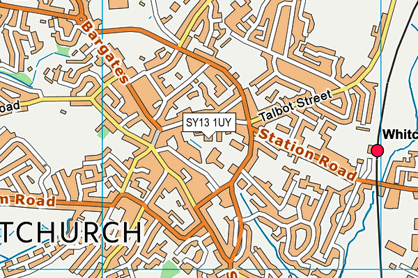 SY13 1UY map - OS VectorMap District (Ordnance Survey)