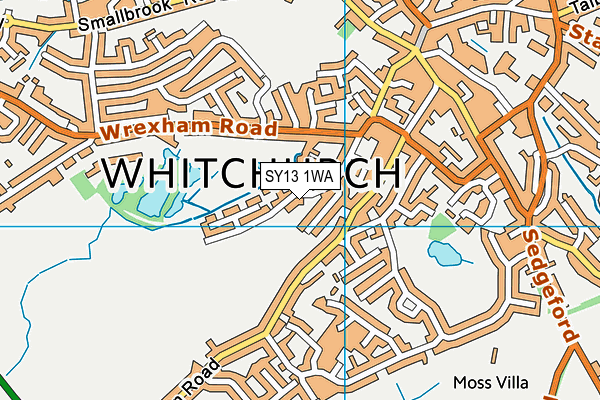 SY13 1WA map - OS VectorMap District (Ordnance Survey)