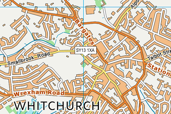 SY13 1XA map - OS VectorMap District (Ordnance Survey)