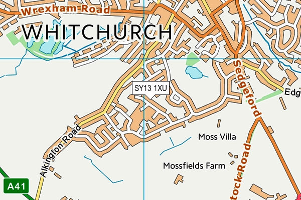 SY13 1XU map - OS VectorMap District (Ordnance Survey)