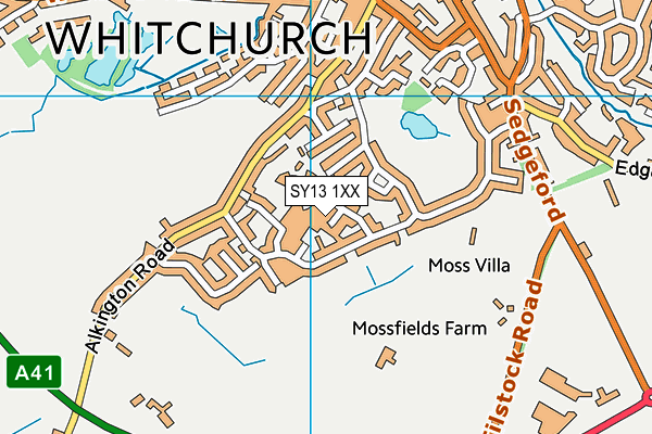 SY13 1XX map - OS VectorMap District (Ordnance Survey)