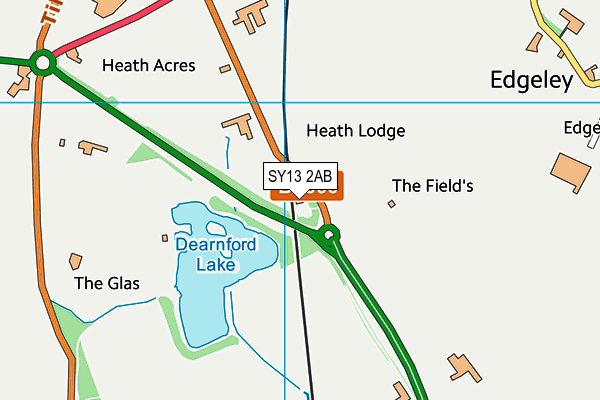 SY13 2AB map - OS VectorMap District (Ordnance Survey)