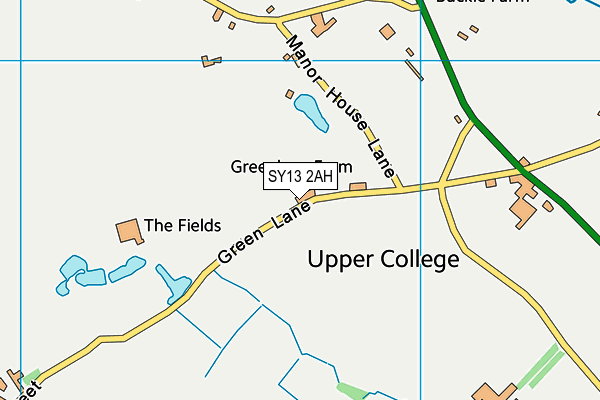 SY13 2AH map - OS VectorMap District (Ordnance Survey)