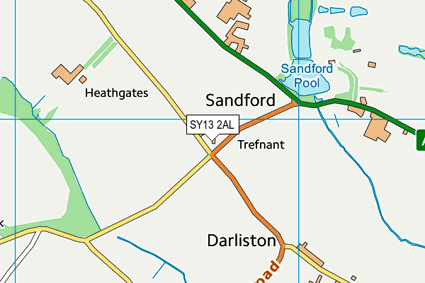 SY13 2AL map - OS VectorMap District (Ordnance Survey)