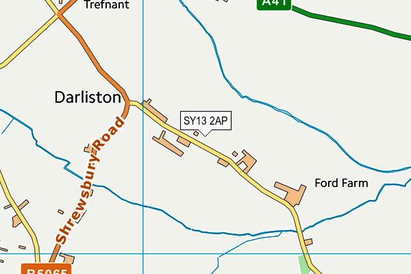 SY13 2AP map - OS VectorMap District (Ordnance Survey)