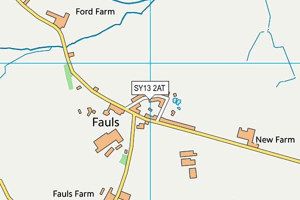 SY13 2AT map - OS VectorMap District (Ordnance Survey)