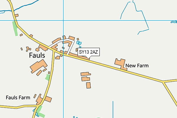 SY13 2AZ map - OS VectorMap District (Ordnance Survey)