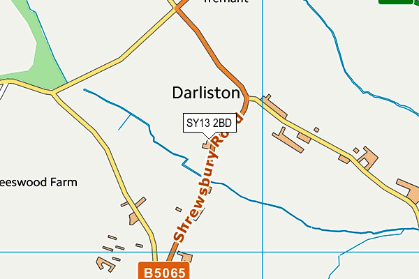 SY13 2BD map - OS VectorMap District (Ordnance Survey)