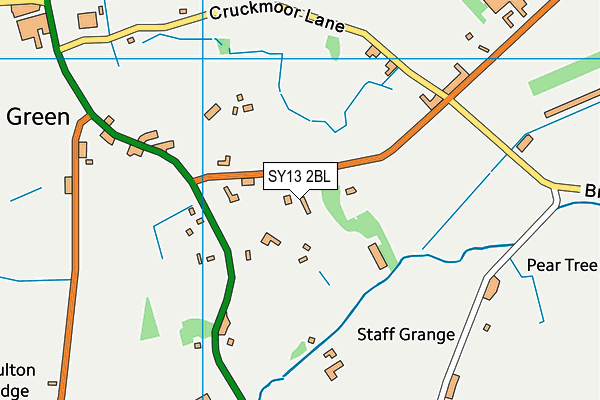 SY13 2BL map - OS VectorMap District (Ordnance Survey)