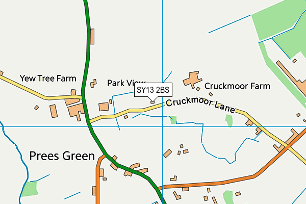 SY13 2BS map - OS VectorMap District (Ordnance Survey)