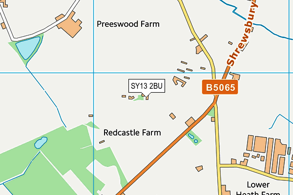 SY13 2BU map - OS VectorMap District (Ordnance Survey)