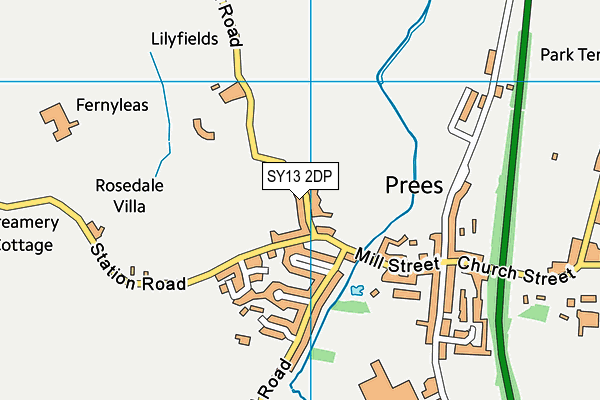 SY13 2DP map - OS VectorMap District (Ordnance Survey)