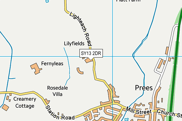 SY13 2DR map - OS VectorMap District (Ordnance Survey)