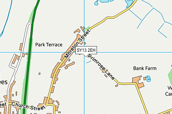 SY13 2EH map - OS VectorMap District (Ordnance Survey)