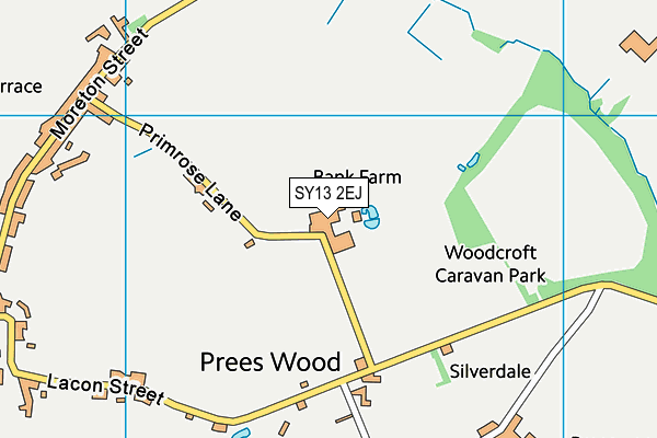 SY13 2EJ map - OS VectorMap District (Ordnance Survey)