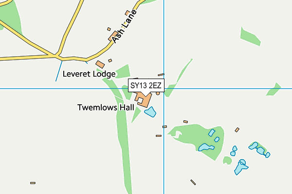 SY13 2EZ map - OS VectorMap District (Ordnance Survey)