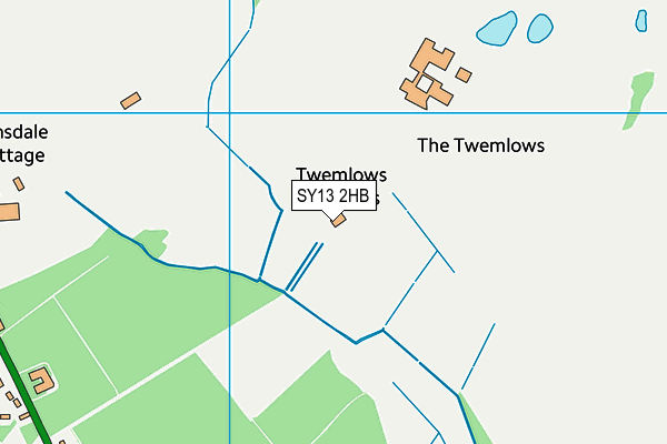SY13 2HB map - OS VectorMap District (Ordnance Survey)
