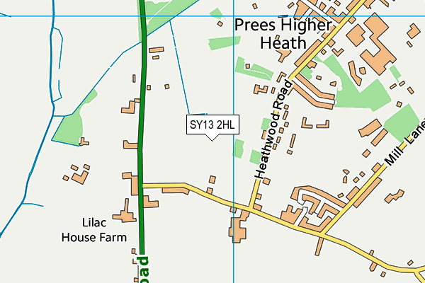 SY13 2HL map - OS VectorMap District (Ordnance Survey)