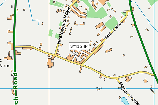 SY13 2HP map - OS VectorMap District (Ordnance Survey)