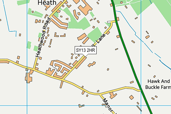 SY13 2HR map - OS VectorMap District (Ordnance Survey)