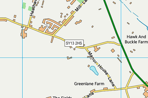 SY13 2HS map - OS VectorMap District (Ordnance Survey)