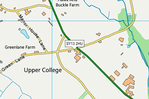 SY13 2HU map - OS VectorMap District (Ordnance Survey)