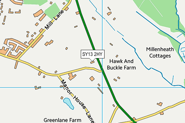 SY13 2HY map - OS VectorMap District (Ordnance Survey)