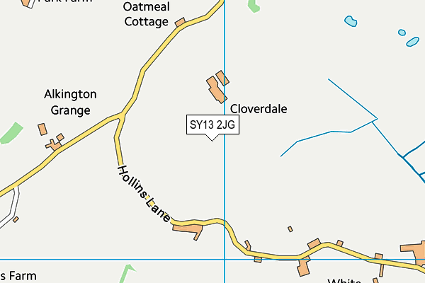 SY13 2JG map - OS VectorMap District (Ordnance Survey)