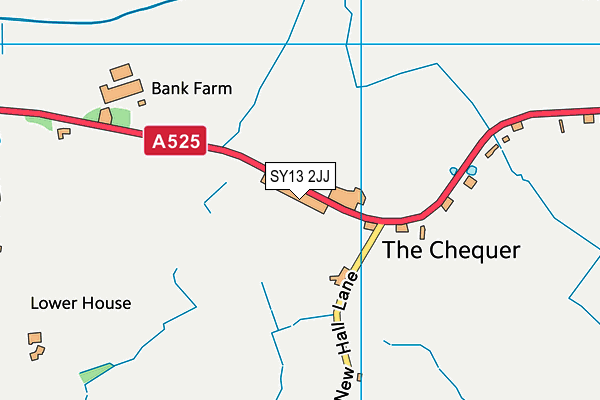 SY13 2JJ map - OS VectorMap District (Ordnance Survey)