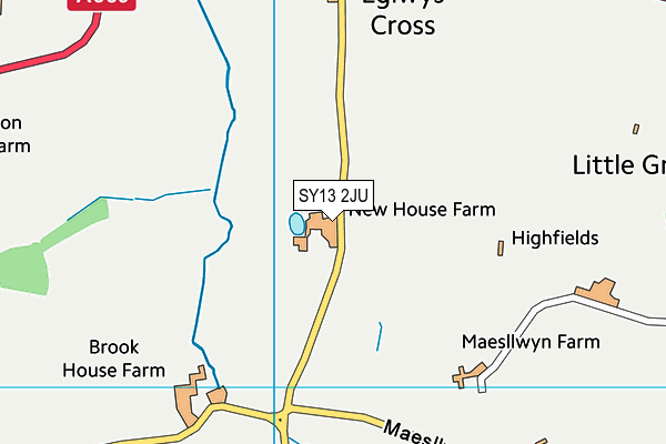 SY13 2JU map - OS VectorMap District (Ordnance Survey)